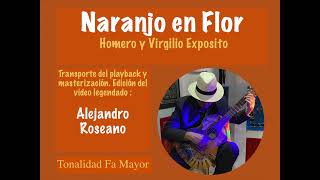 Naranjo en Flor Playback en Fa Mayor videoKaraoke legendado en Español por Alejandro Roseano [upl. by Ylas]