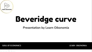 BEVERIDGE CURVE  MACRO ECONOMICS  LEARN OIKONOMIA [upl. by Ahsenaj]