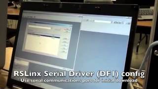 Configuring a new Project in RSLogix5000 via RSLinx Serial driver [upl. by Uokes]