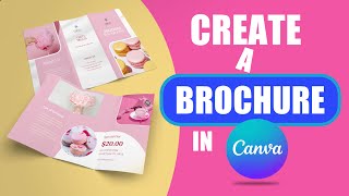 Create a Brochure in Canva  TriFold Brochure Design [upl. by Corie]