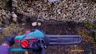 Bosch AKE 30 S Chainsaw user guide [upl. by Leahciam]