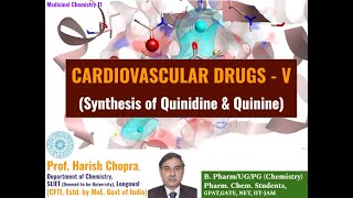 CARDIOVASCULAR DRUGSV Synthesis of Quinidine amp Quinine  Prepare for JEE NEET JAM NET [upl. by Harts493]