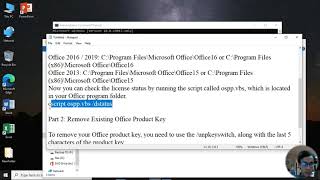 How to Remove License  Product Key for Office 2019  2016  2013 Part1 [upl. by Innis]