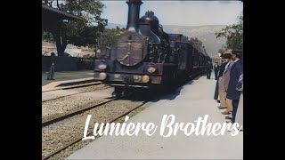 Early Cinema  Lumiére Brothers  Larrivée dun train en gare de La Ciotat 1896 AI Enhanced [upl. by Zilevi]