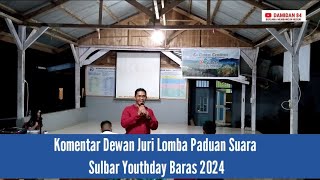 Komentar Dewan Juri Lomba Sulbar Youthday Baras 2024 Part 1 [upl. by Siana217]