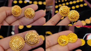 2024 Gold Tops Earrings Designs With Price Light Weight Earrings Gold kanpasha design with price [upl. by Cornel329]