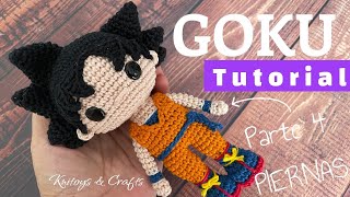 GOKU AMIGURUMI estilo FUNKO  Parte 4 Piernas y zapatos crochet [upl. by Malcom]