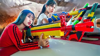 Xgirl Nerf Studio Warriors SEAL X Girl Cherrys exlover kidnaps Candy and threatens Xgirl [upl. by Aynat]