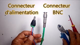 comment connecter un connecteur bnc camera de surveillance bncتركيب موصل bncكاميرات المراقبة [upl. by Iormina]