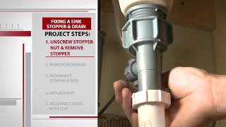 How To Repair a Bathroom Sink Stopper with Mensch with a Wrench [upl. by Eda]