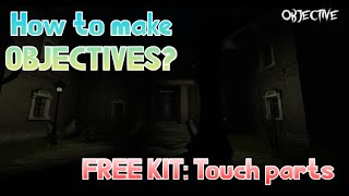 How to make a horror version of OBJECTIVES Touch Parts  Roblox [upl. by Nyledam]