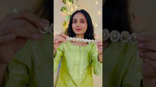 Simple Dress matching necklace 😱 necklace making home shortstrendingviraldiyshortsfeed [upl. by Sinaj396]