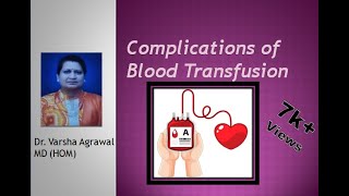 Complications of Blood Transfusion bloodtransfusion  medicalstudent [upl. by Eixam224]