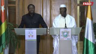 CEDEAO  Le retrait de l’AES au cœur d’une rencontre entre Alassane Ouattara et Faure Gnassingbé [upl. by Ahsinar475]