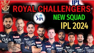 IPL 2024  Royal Challengers Team New Squad  RCB Team Players List 2024  RCB Squad 2024 [upl. by Haelak382]