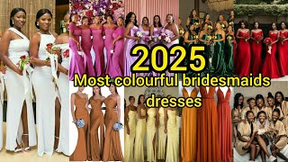 🌸💖 Most colourful bridesmaids dress designs  Bridesmaid gown styles 2025  Bridesmaids gowns [upl. by Ymia]