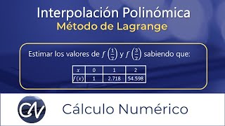 Interpolación Polinómica  Método de Lagrange  Ejercicio 1 [upl. by Auhsaj163]