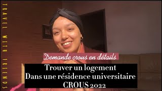 Comment faire une demande de crous 2023  réservation d’un logement dans une résidence universitaire [upl. by Flessel393]