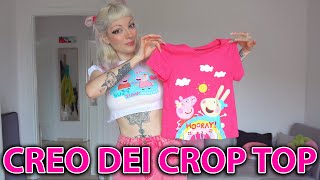 CREO DEI CROP TOP CON LE MAGLIETTE DI PEPPA PIG PER BAMBINI DEL LIDL [upl. by Hsirap]