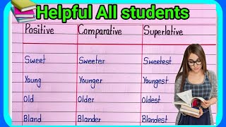 Degree of comparisonPositive comparative superlative degree Positive degreeenglish grammar [upl. by Haek]