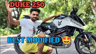 DUKE 250 bs7 Best Modified 🤩 one in india 🇮🇳 modified duke250newmodel vlog jaanix [upl. by Ynaittirb14]