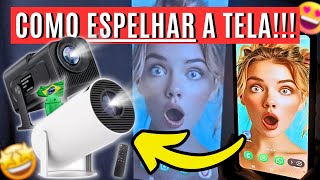 Como espelhar a tela do celular no projetor Hy300  Hy320 [upl. by Eznyl788]