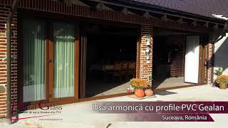 Usi tip armonica cu profile PVC Gealan  Suceava Romania [upl. by Llertac]