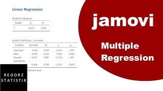 jamovi Tutorial deutsch Regressionsanalyse linear regression [upl. by Aydidey]