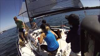 Whidbey sailboat racing Hravn J33 Friday final PART 1 [upl. by Lativa]