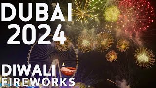 DIWALI IN DUBAI 4K Dubai Fireworks at Diwali Festival 2024 🇦🇪 [upl. by Anoif240]