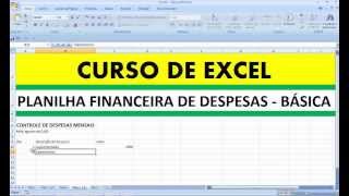 Planilha Financeira Despesas Básicas Controle gastos pessoais Orçamento empresarial industrial Excel [upl. by Tray]