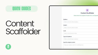 Content Scaffolder  Check tutorial [upl. by Banwell]