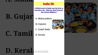 Which state first introduce mid day meal scheme middaymeals indiagk shorts [upl. by Jilli]