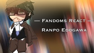 Fandoms React  38  Ranpo Edogawa [upl. by Doolittle]