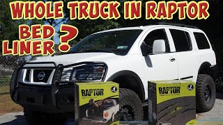 Raptor Paint whole Truck DIY Raptor coating [upl. by Humberto]