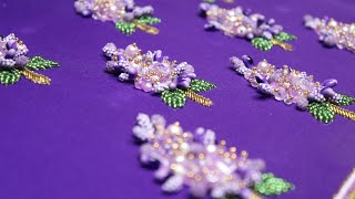 Crystal beads embroidery [upl. by Mara]