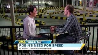 Good Morning America Takes On Trevor Bayne at Pole Position Raceway [upl. by Shelbi773]