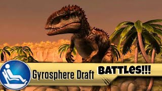 5 DINOSAURS BATTLESGYROSPHERE BATTLES  Jurassic world the game [upl. by Lerud]