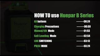 How To Use The Huepar B03CGB02CG 3D Cross Line Laser Level [upl. by Cleon]