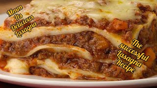 The most delicious lasagna with bechamel and minced meat [upl. by Asecnarf]