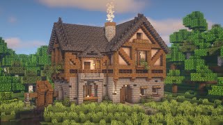 Minecraft Big Cottage House Tutorial [upl. by Vasyuta]