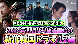 🌟2024年11月より放送開始予定の新作韓国ドラマ12編を紹介🌟〜キム・ナムギル、コン・ユ、チ・チャンウク、ユ・ヨンソク主演のドラマなど、日本同時配信予定のドラマが満載！〜 [upl. by Llewol]