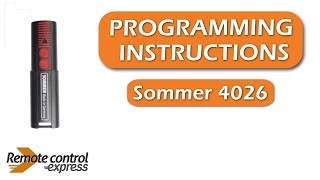 Programming my remote Sommer 4026 [upl. by Hanaj]