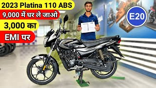 New Bajaj Platina 110 ABS E20 Bs7 2023 🤩  EMI Down Payment  Price Update  2023 platina 110 abs [upl. by Anairt]