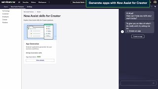 Generate apps with Now Assist for Creator [upl. by Orly]