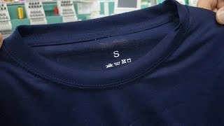 How to Relabel Tshirts by Adding  Using Iron On Neck Labels [upl. by Oberon]