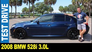 2008 BMW 528i 30L blue custom body kit black rims dual exhaust  Jarek in Pinellas Park Florida USA [upl. by Nauqe]