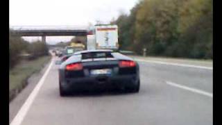 Lamborghini Murcielago lp640 on the highway [upl. by Ynohtnaluap]