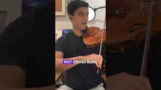 Incorporating the Bow into Hot Cross Bun violin violintechnique classicalmusic musictheory [upl. by Hank]