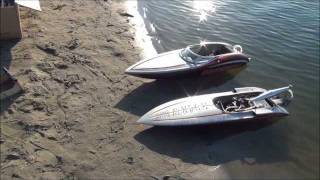 rc powerboat 26cc with zenoah racing kit [upl. by Yadroc233]